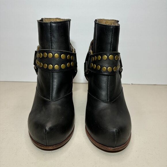 Jeffrey Campbell X Solestruck Studded Harness Block Heel Boots Black Women's 6M - Picture 2 of 13